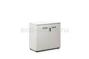 Шкаф низкий ТУР 80H014 W3W3 alum Белый фото