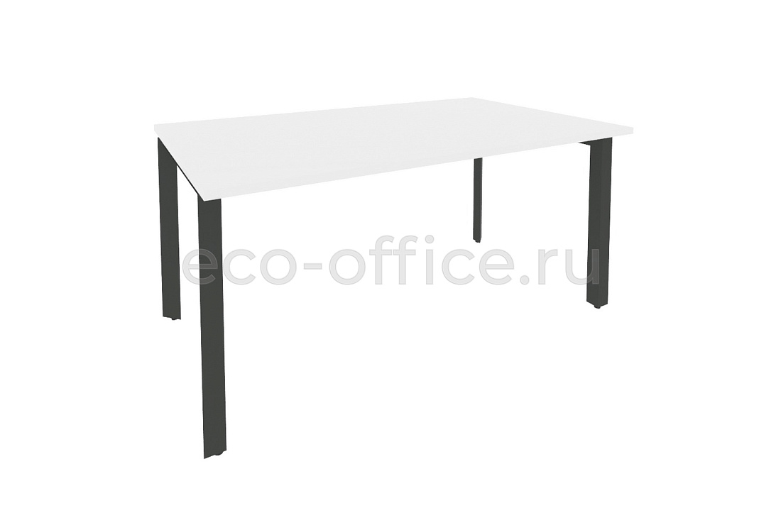Стол переговорный (1 столешница) ONIX O.MP-PRG-1.4 Белый Бриллиант / Антрацит металл  купить в Челябинске