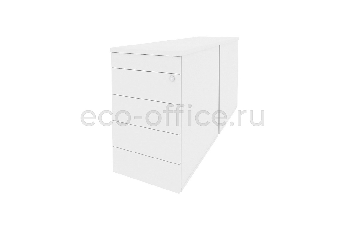 Тумба двойная приставная / опорная (TIP-ON) ONIX O.TPO-2.7 TIP Белый Бриллиант купить в Челябинске
