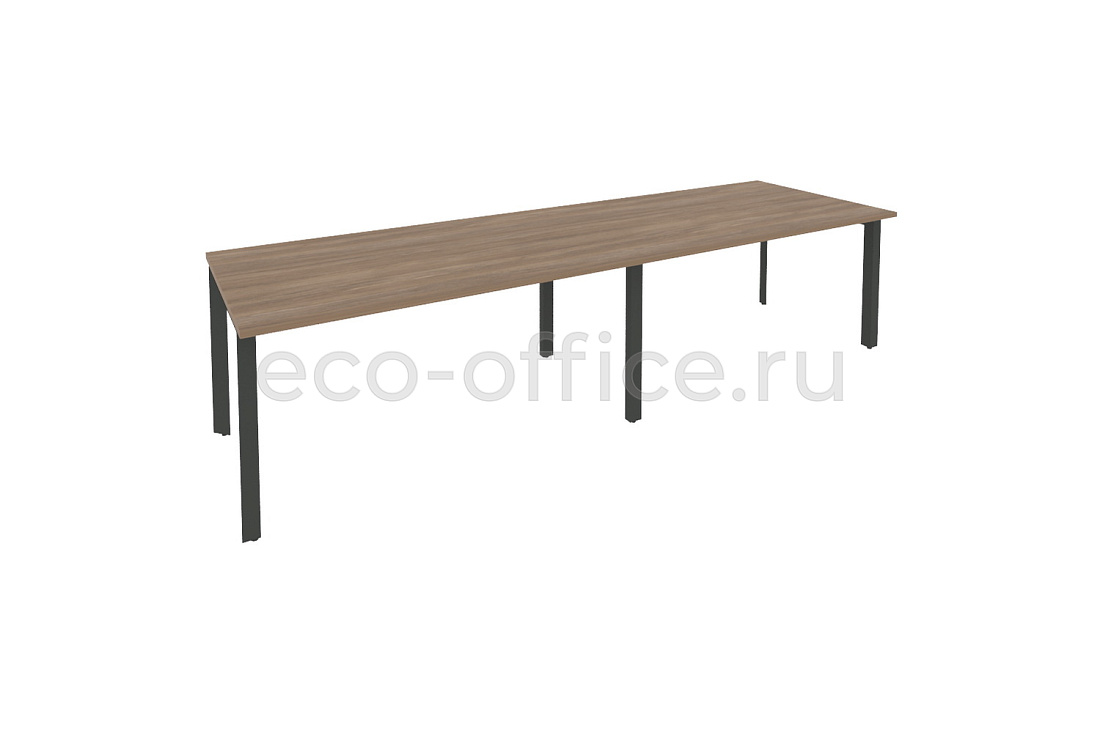 Стол переговорный (2 столешницы) ONIX O.MP-PRG-2.4 Дуб Аризона / Антрацит металл  купить в Челябинске