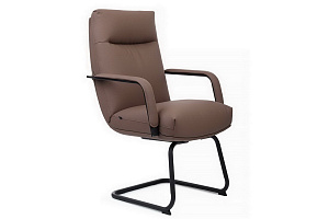 Конференц-кресло RV Chair OTTO CV-P001BS Коричневая экокожа фото