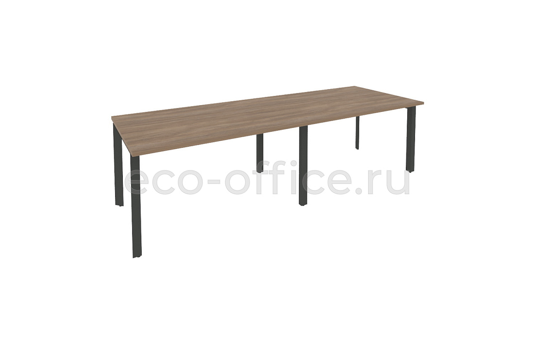 Стол переговорный (2 столешницы) ONIX O.MP-PRG-2.3 Дуб Аризона / Антрацит металл  купить в Челябинске