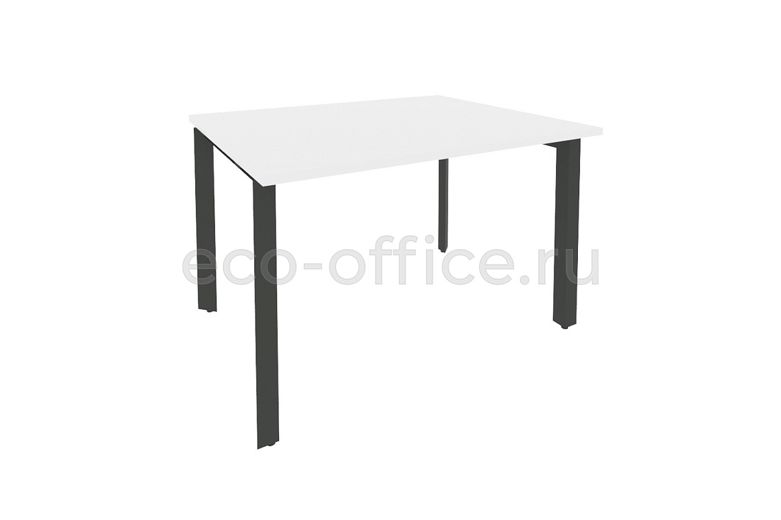 Стол переговорный (1 столешница) ONIX O.MP-PRG-1.2 Белый Бриллиант / Антрацит металл  купить в Челябинске