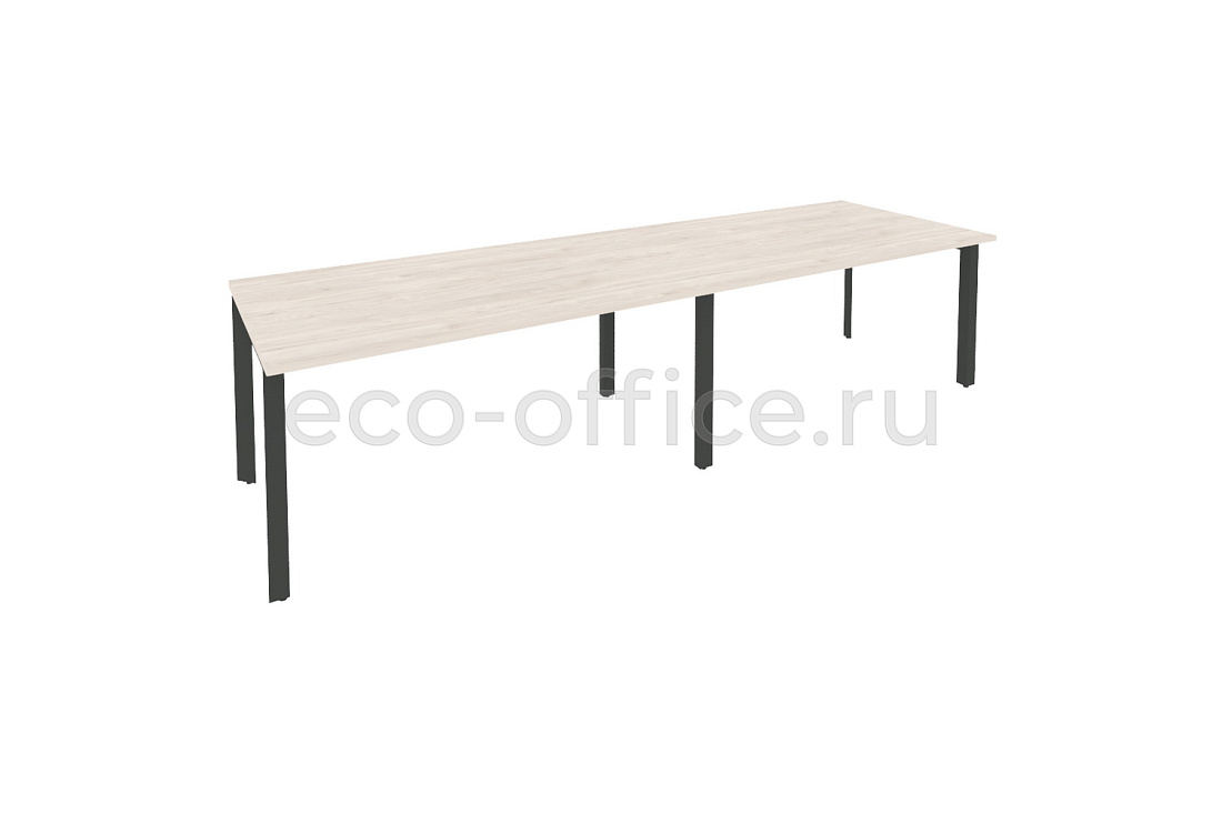 Стол переговорный (2 столешницы) ONIX O.MP-PRG-2.4 Денвер Светлый / Антрацит металл купить в Челябинске