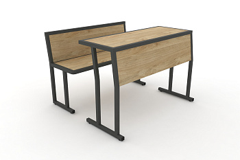 Комплект для первого ряда DESK DKN-1100SPL Тиквуд Светлый / Антрацит Металл купить в Челябинске