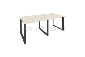 Стол переговорный (2 столешницы) ONIX O.MO-PRG-2.1 Денвер Светлый / Антрацит металл фото