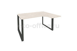 Стол эргономичный правый на О-образном м/к ONIX O.MO-SA-3 (R) Денвер Светлый / Антрацит металл фото