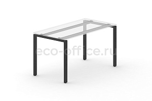 Металлокаркас на П-образных опорах 60x30 для стола 1000*720 Черный металл фото