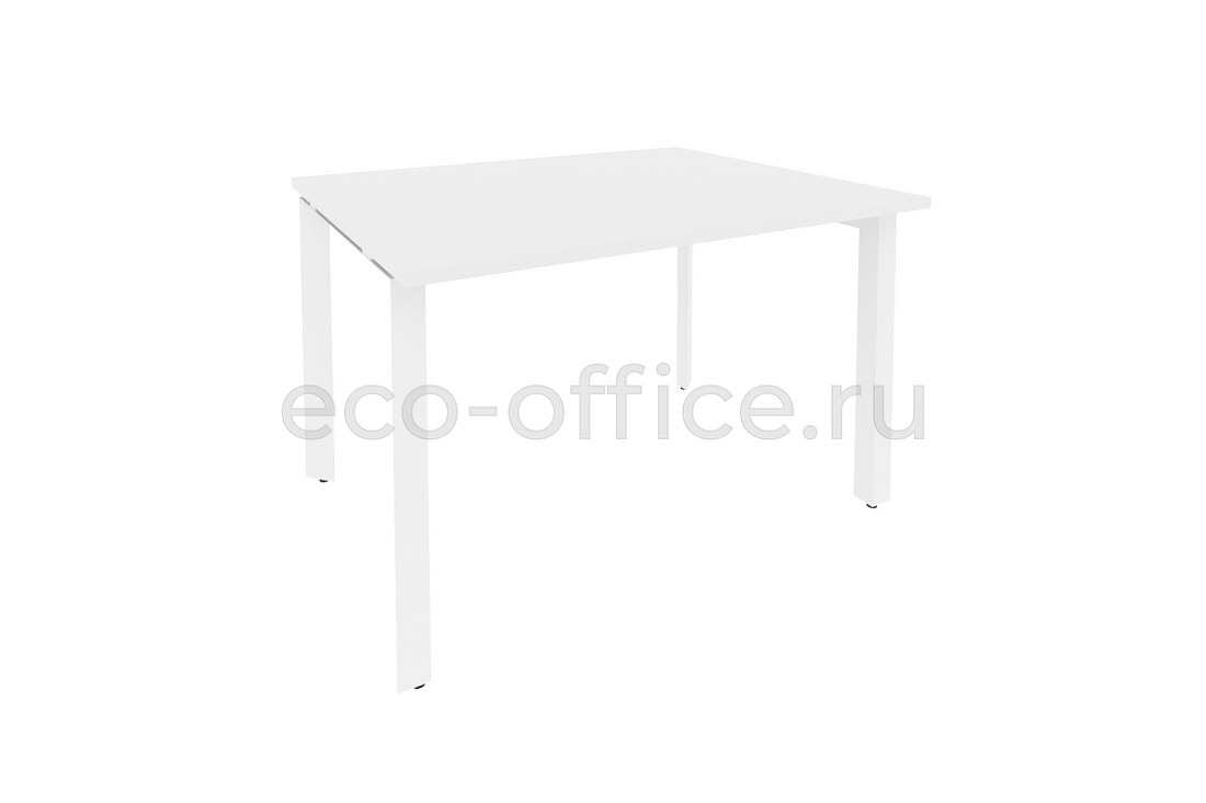 Стол переговорный (1 столешница) ONIX O.MP-PRG-1.2 Белый Бриллиант / Белый металл  купить в Челябинске