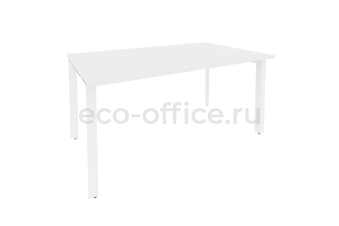 Стол переговорный (1 столешница) ONIX O.MP-PRG-1.4 Белый Бриллиант / Белый металл  купить в Челябинске