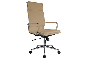 Кресло руководителя RV Chair HUGO 6003-1SEC Бежевая экокожа фото