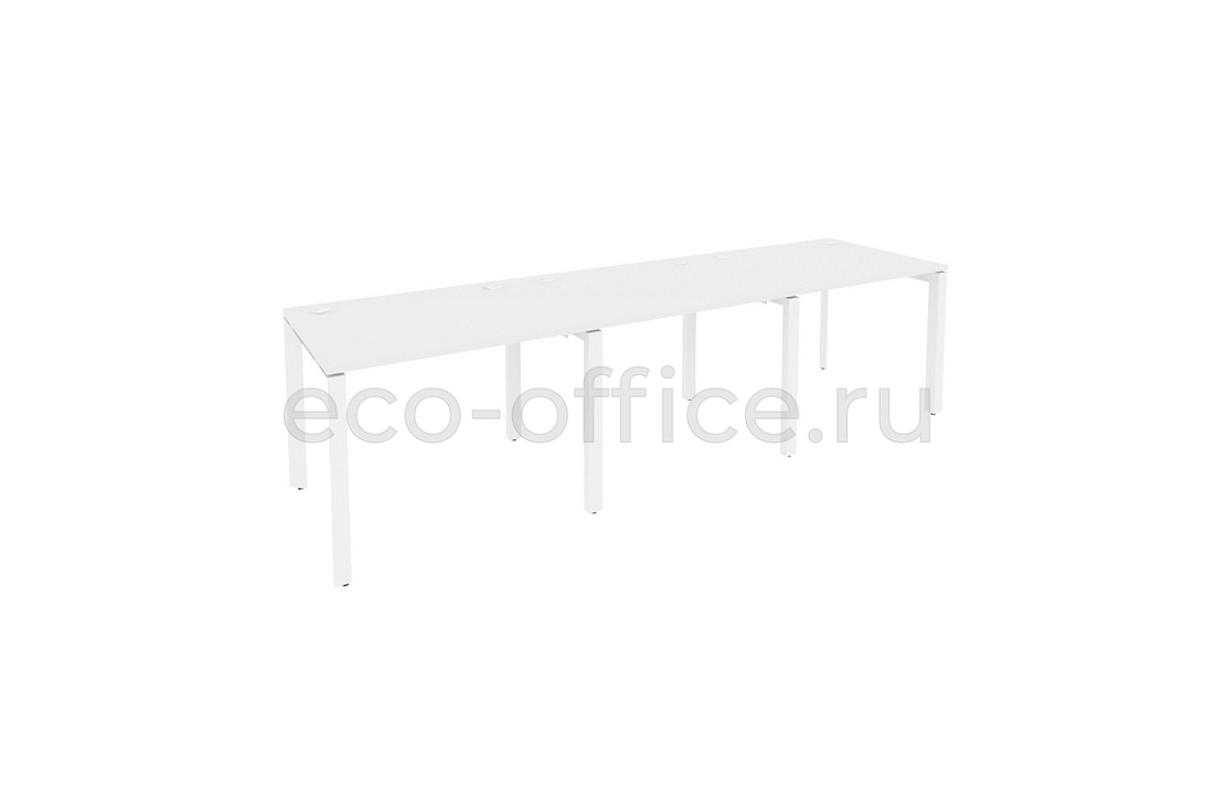 Рабочая станция на П-образном м/к ONIX O.MP-RS-3.1.8 Белый Бриллиант / Белый металл  купить в Челябинске
