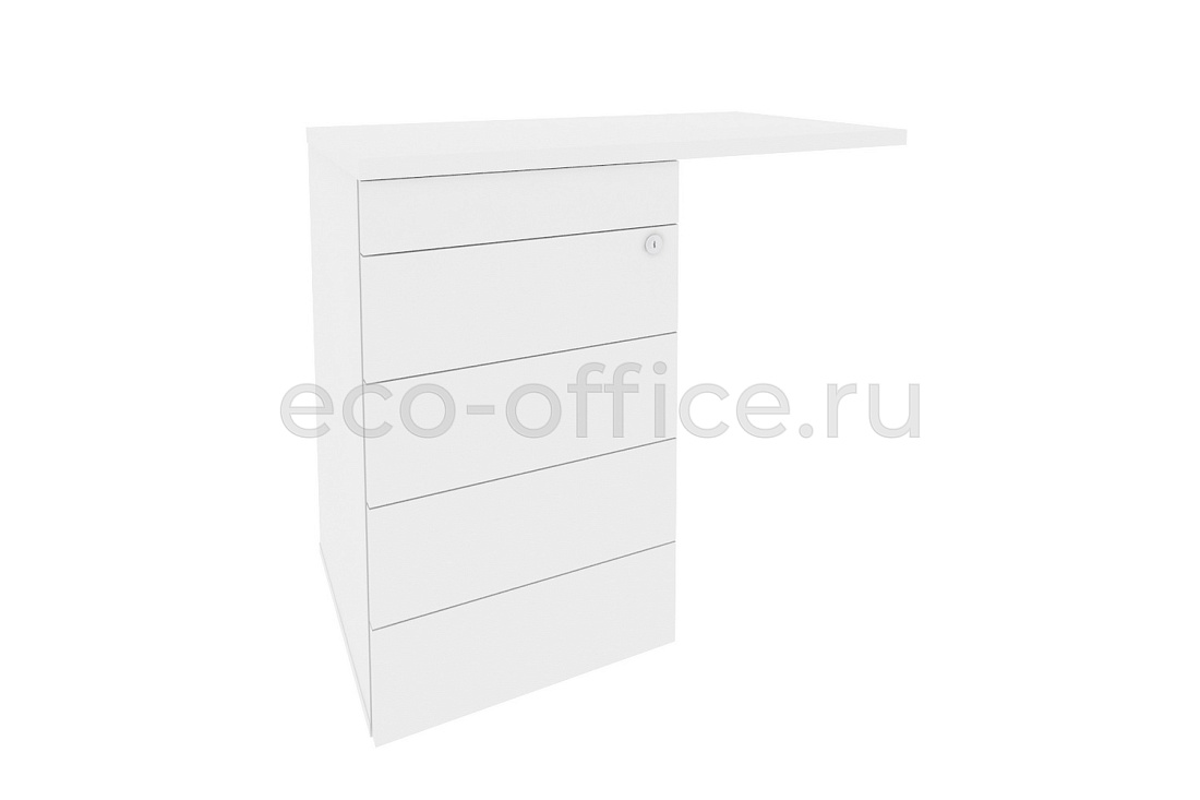 Тумба приставная (TIP-ON) (универсальная л/пр) ONIX O.TPU-4 TIP Белый Бриллиант купить в Челябинске