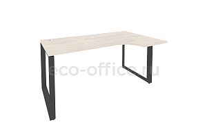 Стол эргономичный правый на О-образном м/к ONIX O.MO-SA-1 (R) Денвер Светлый / Антрацит металл фото