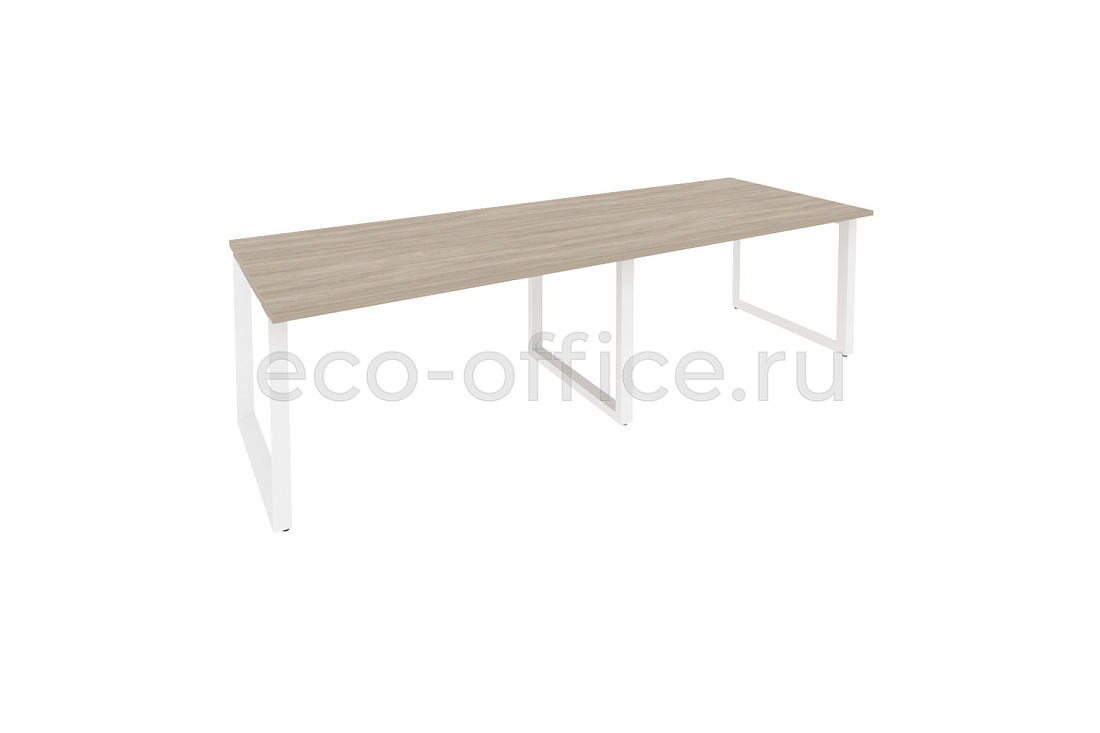 Стол переговорный (2 столешницы) ONIX O.MO-PRG-2.3 Дуб Аттик / Белый металл  купить в Челябинске