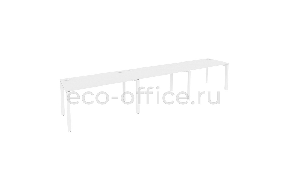 Рабочая станция на П-образном м/к ONIX O.MP-RS-3.3.7 Белый Бриллиант / Белый металл  купить в Челябинске