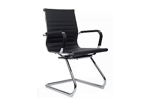 Конференц-кресло RV Chair HUGO 6002-3EC Чёрная экокожа фото
