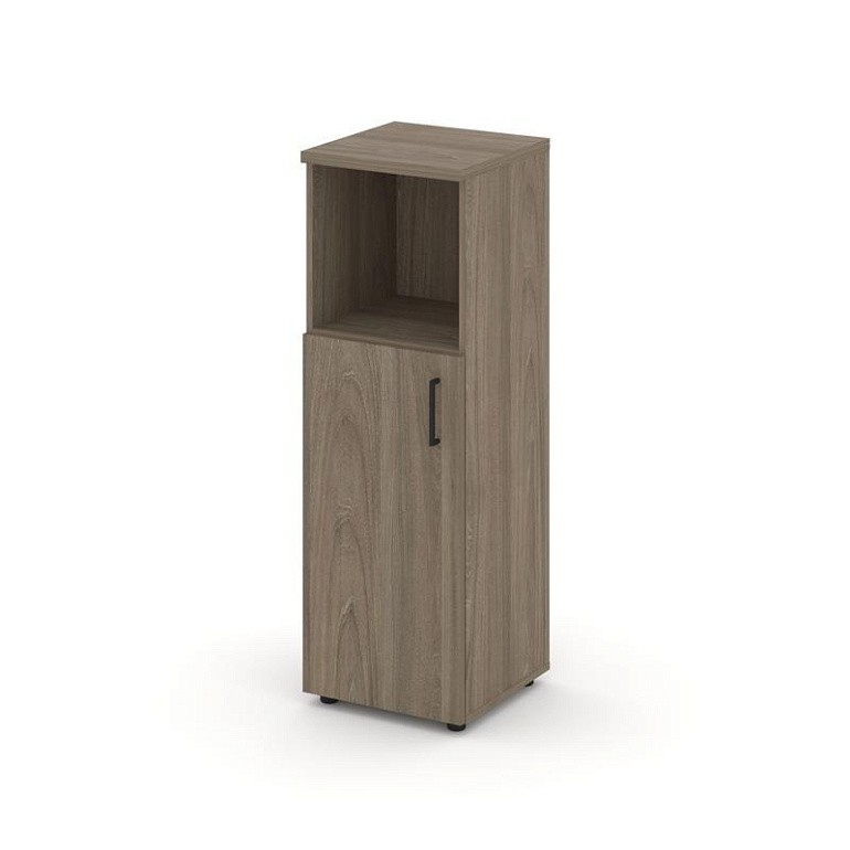 шкаф средний узкий style project sn.stu-201(l) вяз благородный/черный ручки фото