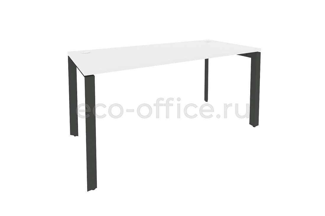 Стол рабочий на П-образном м/к ONIX O.MP-SP-4.7 Белый Бриллиант / Антрацит металл  купить в Челябинске