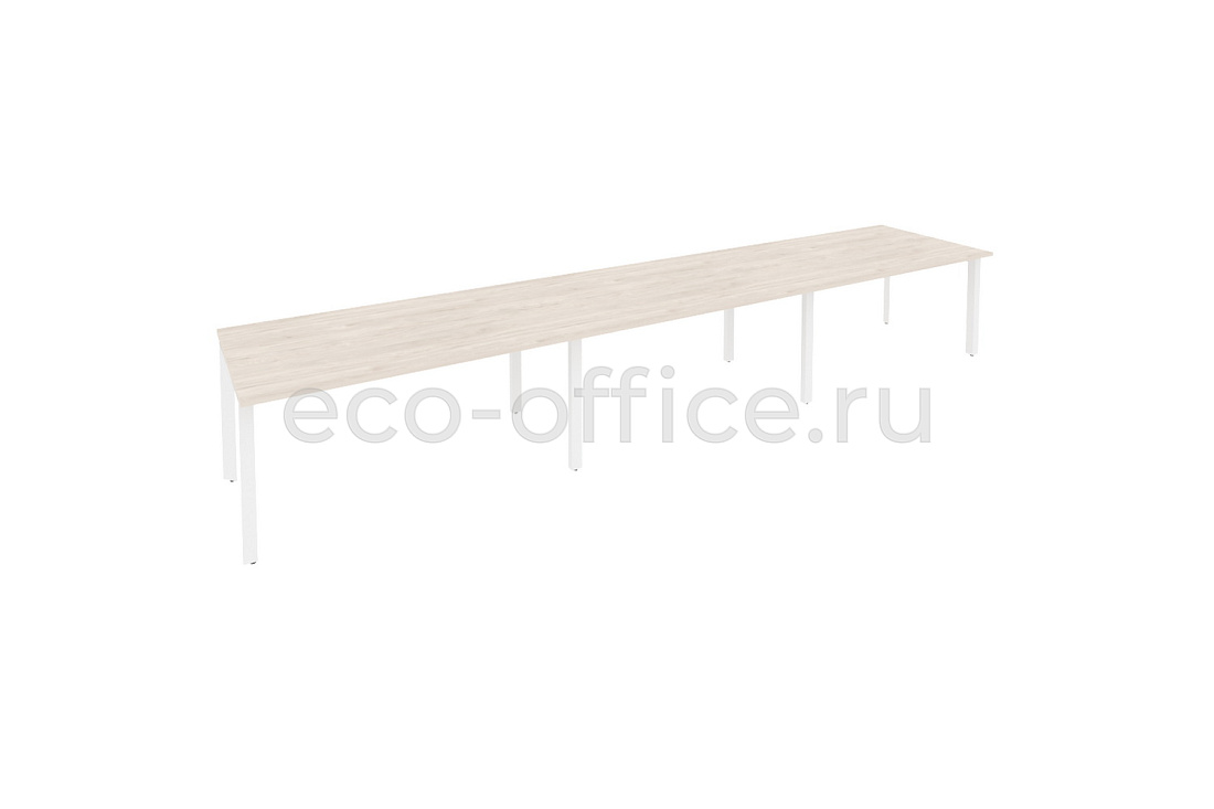 Стол переговорный (3 столешницы) ONIX O.MP-PRG-3.4 Денвер Светлый / Белый металл  купить в Челябинске
