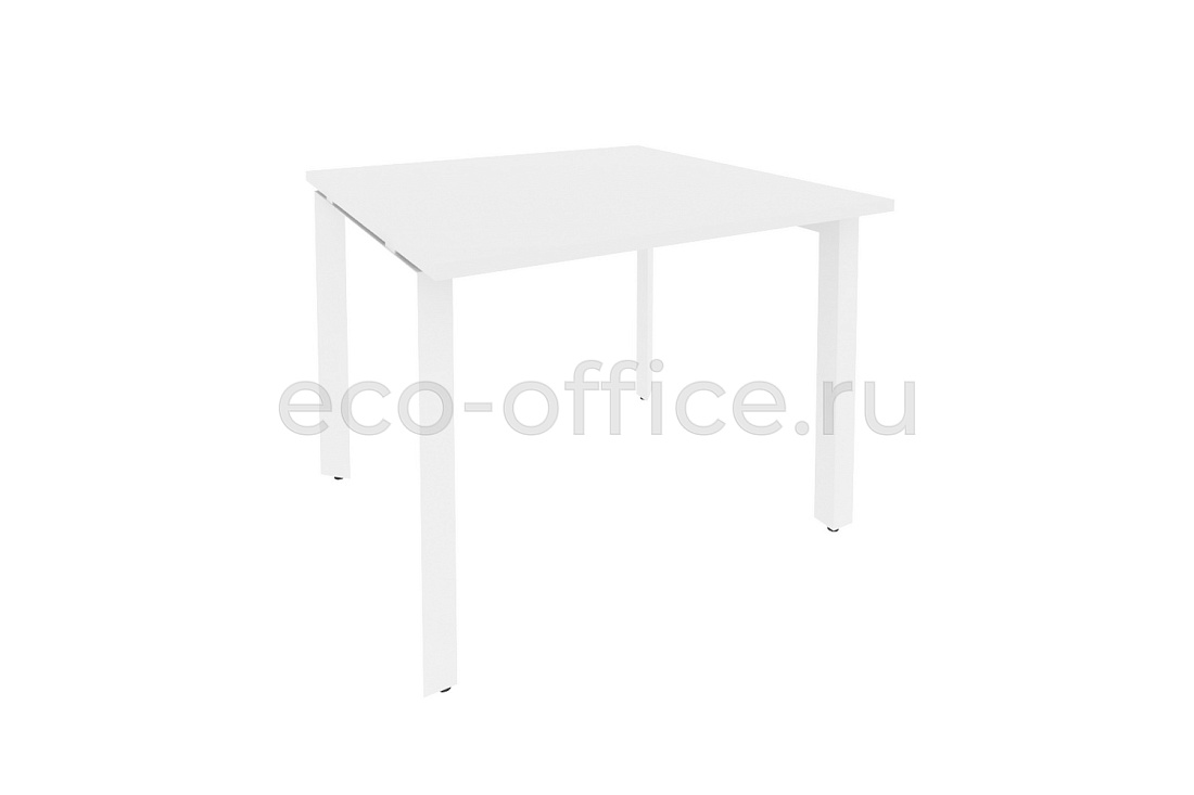 Стол переговорный (1 столешница) ONIX O.MP-PRG-1.1 Белый Бриллиант / Белый металл  купить в Челябинске