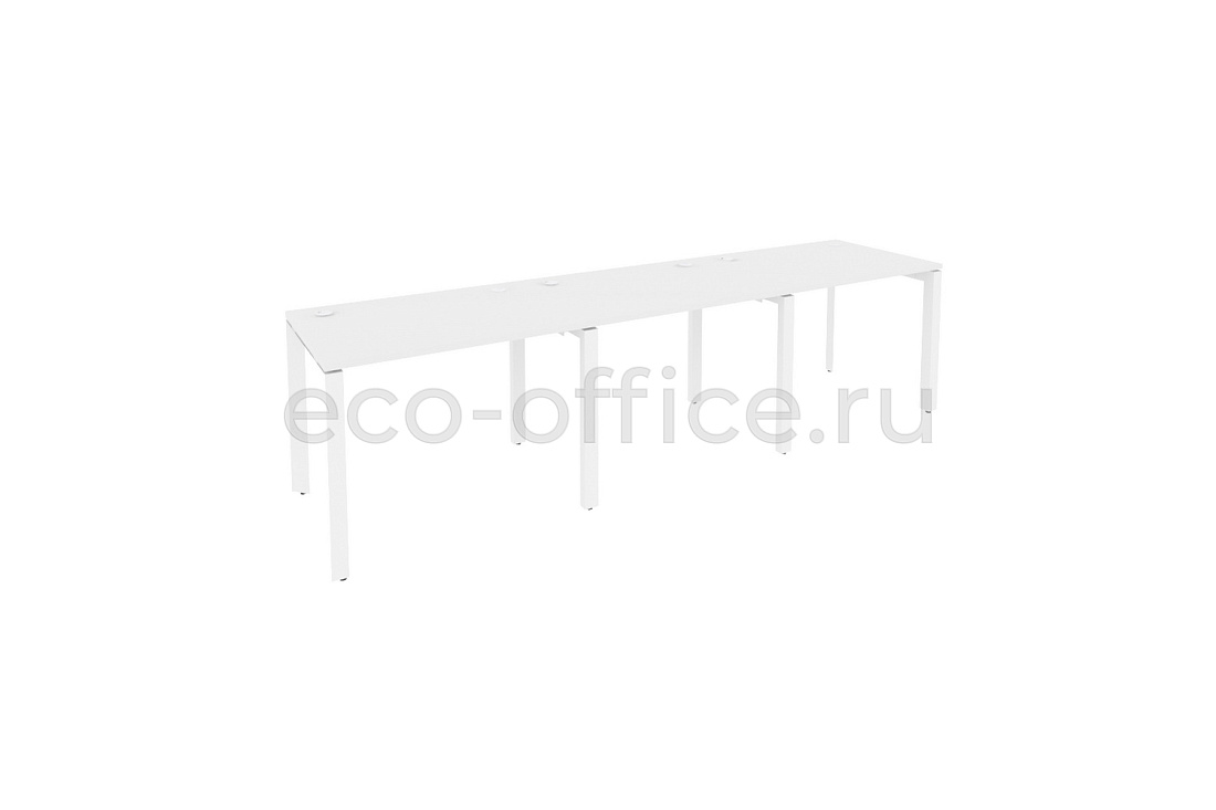 Рабочая станция на П-образном м/к ONIX O.MP-RS-3.1.7 Белый Бриллиант / Белый металл  купить в Челябинске