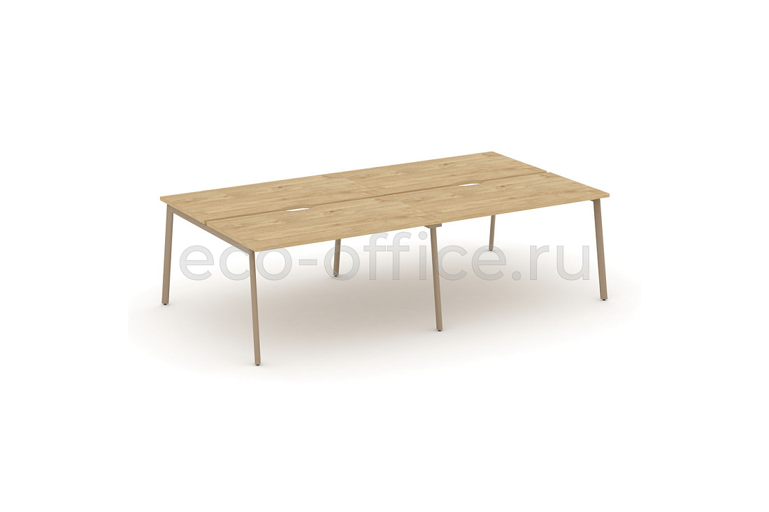 Рабочая станция на 4 места ESTETICA ES.D.RS-4.3-VP Тиквуд Светлый купить в Челябинске