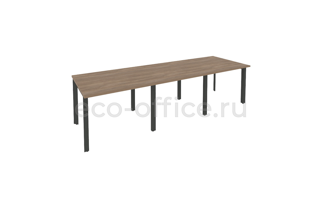 Стол переговорный (3 столешницы) ONIX O.MP-PRG-3.1 Дуб Аризона / Антрацит металл  купить в Челябинске