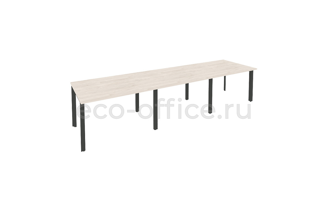 Стол переговорный (3 столешницы) ONIX O.MP-PRG-3.2 Денвер Светлый / Антрацит металл купить в Челябинске