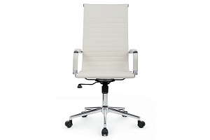Кресло руководителя RV Chair HUGO 6002-1SE Белая экокожа фото