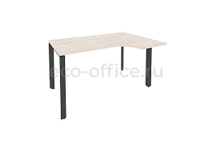 Стол эргономичный правый на П-образном м/к ONIX O.MP-SA-2 (R) Денвер Светлый / Антрацит металл фото